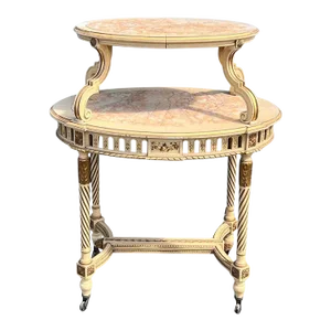 1950s Hollywood Regency 2 Tier Pastry Table
