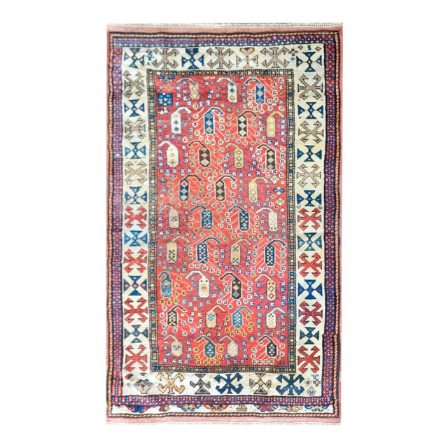 Early 20th Century Vintage Ganjeh Rug For Sale