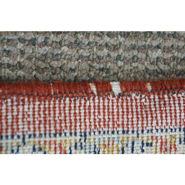 Vintage Belgian Oriental 100% Wool Floral Rug Runner Carpet Mat 46" X 65" For Sale - Image 13 of 13