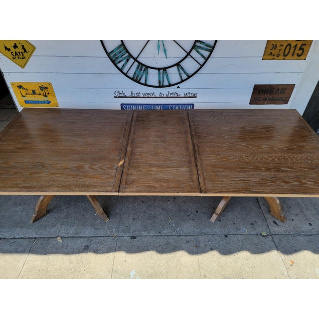 Modern Long Oak Wood Dining Table. For Sale - Image 4 of 18