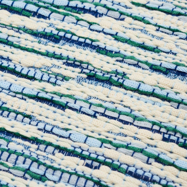 Schumacher Schumacher Walker 22" Pillow in Blues For Sale - Image 4 of 5