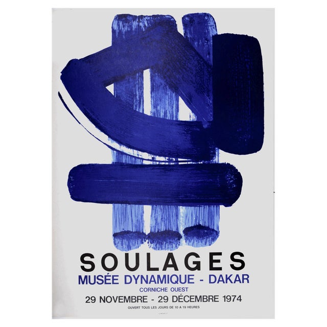 Pierre Soulages, Dynamic Museum-Dakar, 1974, Lithographic Poster For Sale
