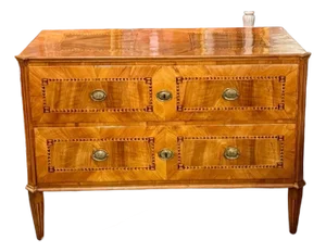 18th C. Italian Inlaid Walnut Commode