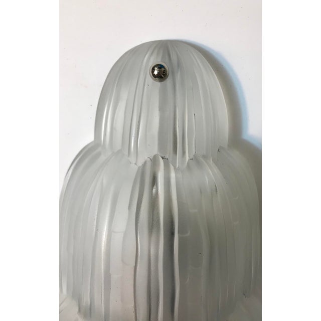 Art Deco French Art Deco "Waterfall" Sconces Signed by Sabino - a Pair For Sale - Image 3 of 10