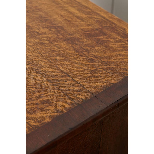 19th Century Oak and Mahogany Crossbanded Two Over Three Chest of Drawers For Sale In Charleston - Image 6 of 9