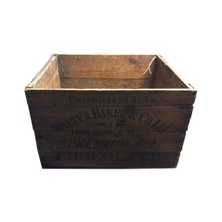 Baker's Chocolate Crate For Sale