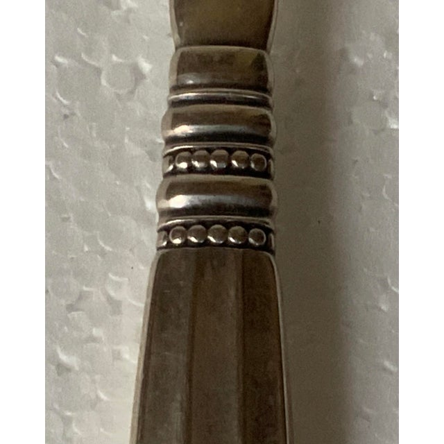 1920s Georg Jensen Sterling Salad Spoon & Fork Set- a Pair For Sale In Naples, FL - Image 6 of 7