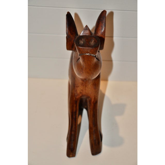 Here's a charming folk art sculpture for your kitchen, a wonderful hand carved pig of substantial size with a great...