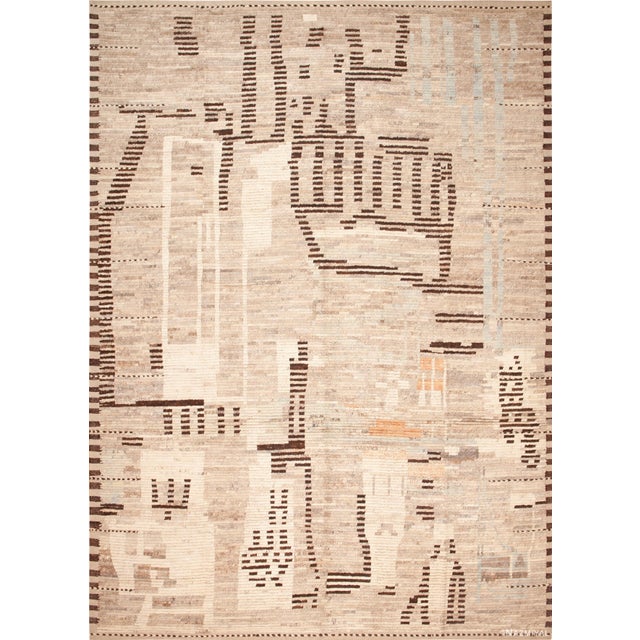 Fabulous Modern Contemporary Stylish Abstract Rug, Country of Origin: Central Asia, Circa date: Modern