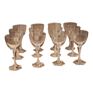 Twelve Baccarat Opera Wine Glasses