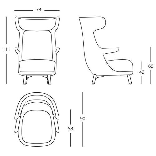 Monocolor in Gray Fabric Upholstery Dino Chair by Jaime Hayon For Sale - Image 6 of 12