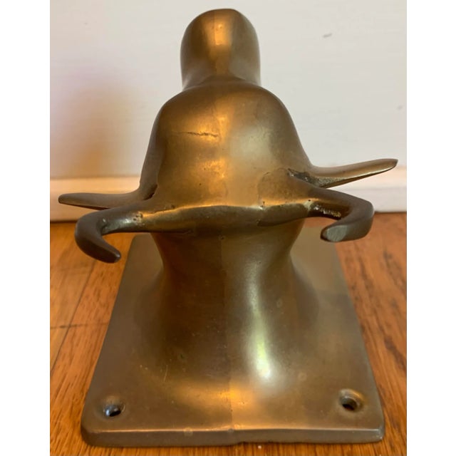 Vintage Brass Cow Head