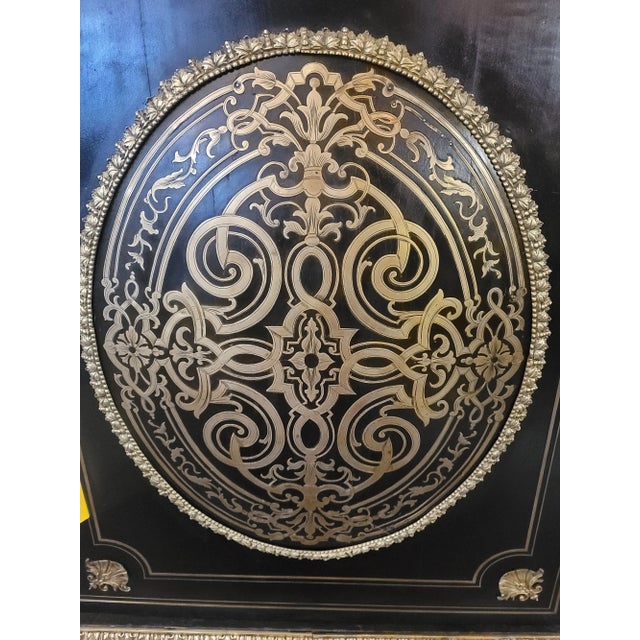Antique 19th Century French XIX Napoleon III "Boulle " Commode Console Liquor Bar Ebonized For Sale - Image 10 of 12