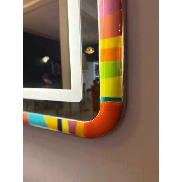 Aurea G Wall Mirror in Stainless Steel by Jonathan Amar Studio For Sale - Image 6 of 11