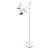 Mid-Century Modern Style White Metal Adjustable Floor Lamp For Sale