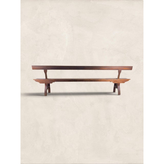 Late 19th Century Antique English Large Reversible Back Tram Bench, 9’ Long For Sale - Image 9 of 16