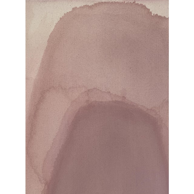 Textile "Pointe" Layered Blush Tones Minimalist Color Field Painting For Sale - Image 7 of 10