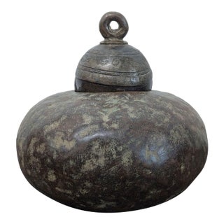 Cast Bronze Decorative Livestock Bell With Engraved Collar For Sale