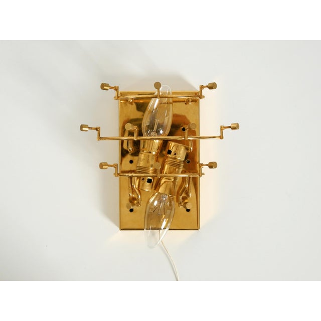 Crystal Glass and Brass Wall Lamp from Kinkeldey, 1960s For Sale - Image 12 of 18
