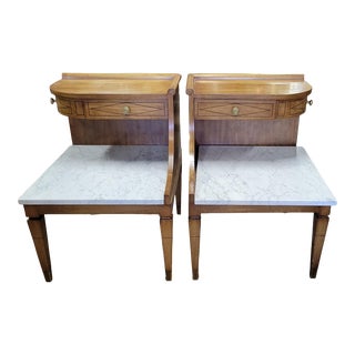 Grosfeld House Vintage Two Tier Nightstands/End Tables - a Pair For Sale