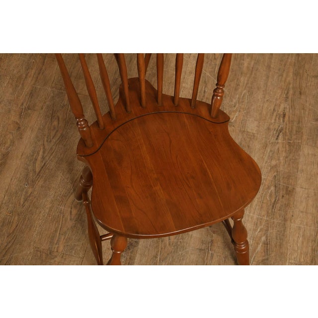 Wood Pennsylvania House Vintage Set of Three Cherry Windsor Chairs For Sale - Image 7 of 18
