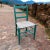 Antique Green Painted Rattan Chair Distressed Rustic Shabby Chic For Sale - Image 11 of 11