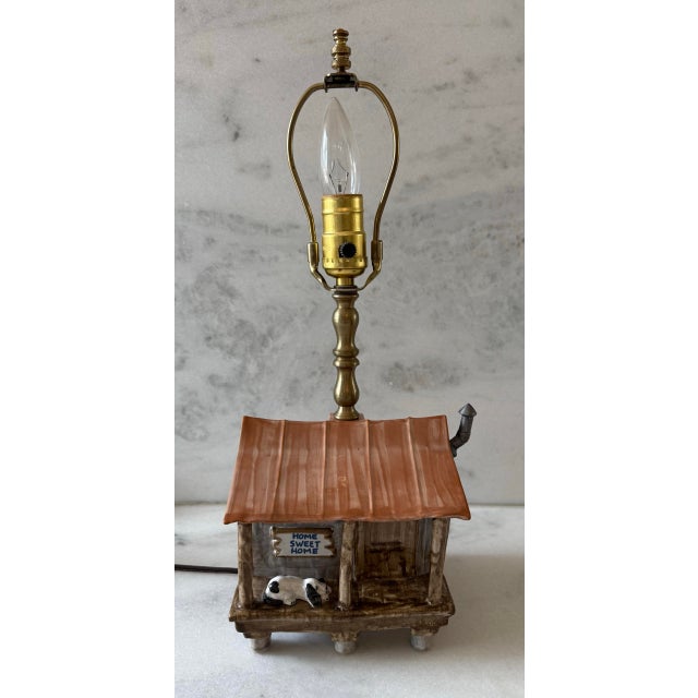 Vintage Louisville Stoneware Cabin Table Lamp For Sale - Image 9 of 12