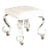 Rolling Stool on Acrylic Legs For Sale