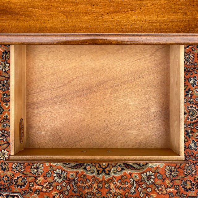 1960s Pennsylvania House Chippendale Solid Cherry Open Nightstand With Drawer For Sale In Philadelphia - Image 6 of 12