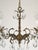 Brass Antique 5 Light 5 Arm Overflowing Opulent Brass Cut Lead Crystal Chandelier For Sale - Image 8 of 12