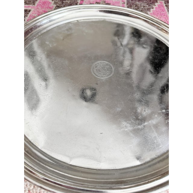 Vintage Silver Plated Tray From the Clift Hotel San Francisco For Sale In New York - Image 6 of 7