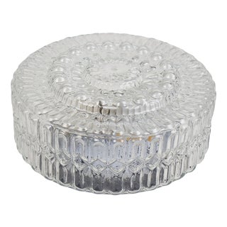 Vintage Flush Mount in Glass, 1970s For Sale