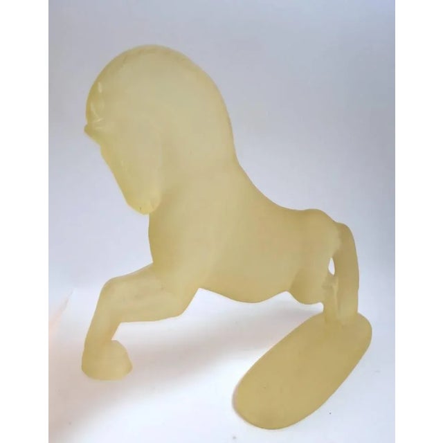 Light Yellow Cast Resin Horse For Sale - Image 8 of 9