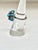 Vintage Sterling Silver and Turquoise Bohemian Style Ring For Sale - Image 4 of 8