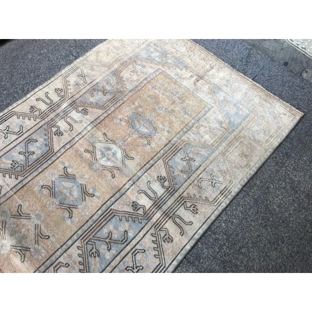 1960s Vintage Handmade Nomadic Rug- 3′6″ × 5′11″ For Sale - Image 9 of 11