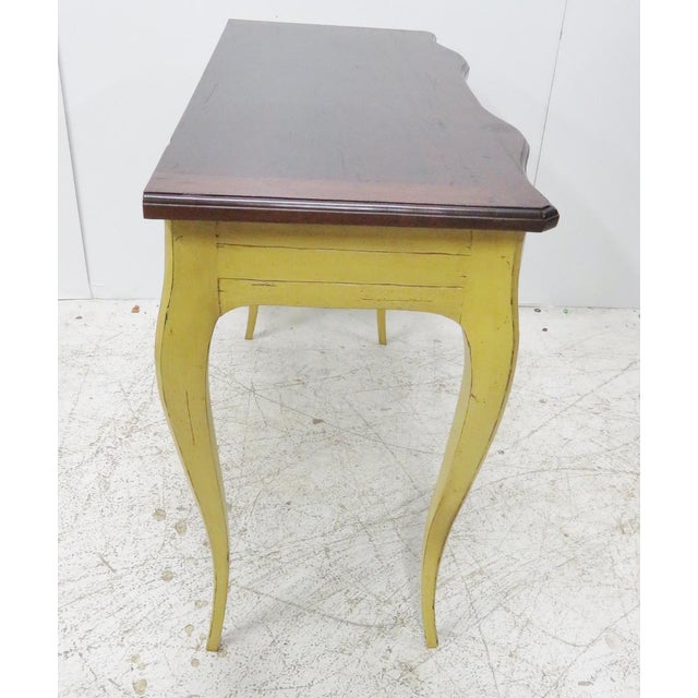 French Mahogany & Yellow Console Table Chairish