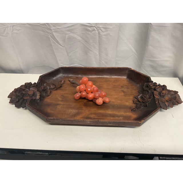 Early 20th Century Early 20th Century Signed Black Forest Carved Tray For Sale - Image 5 of 7