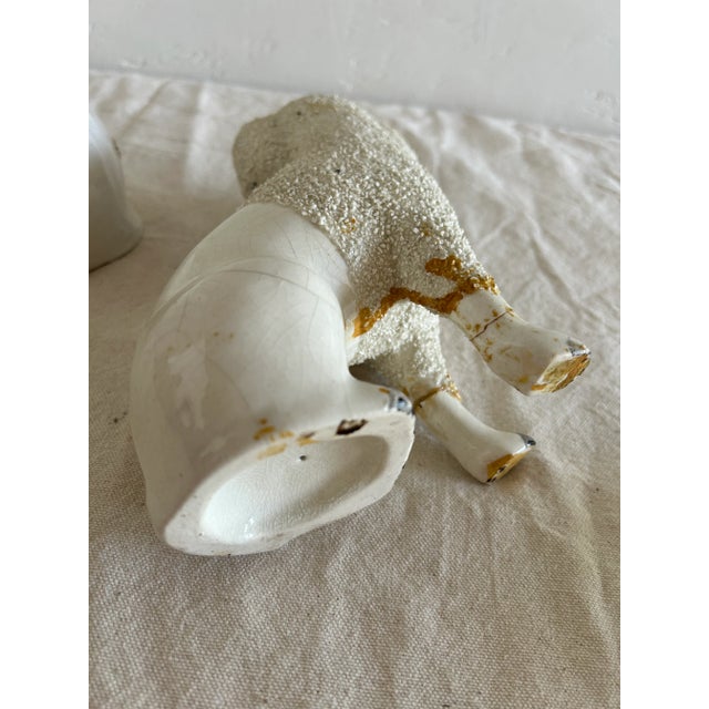 Antique 19th Century English Pair of Staffordshire Poodles For Sale In Washington DC - Image 6 of 12