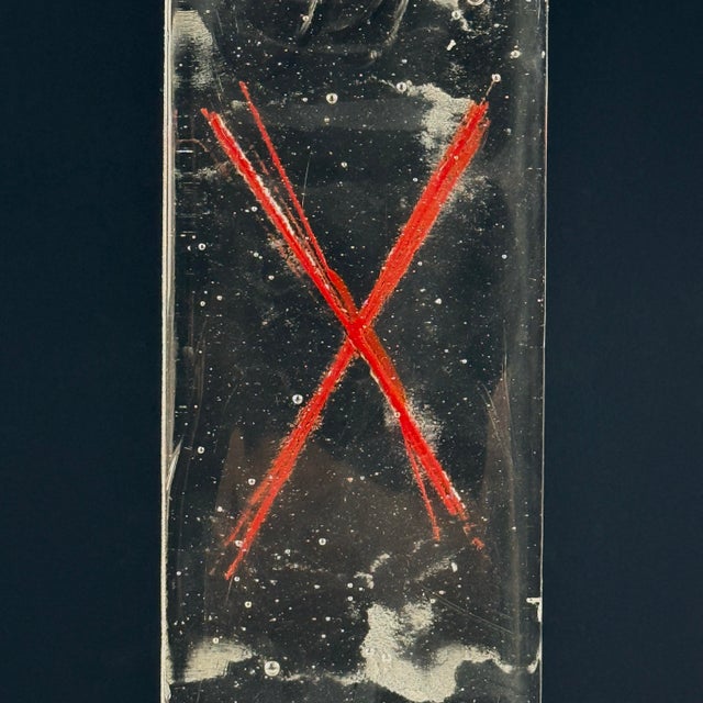 Transparent Vintage Abstract Glass Sculpture by Finn Lynggaard For Sale - Image 8 of 8