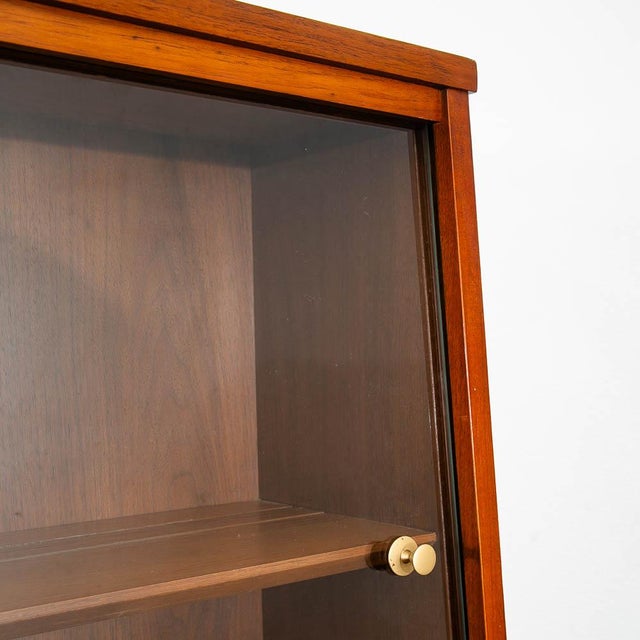 Mid Century Modern China Cabinet Garrison Hutch Glass Display Storage MCM For Sale - Image 9 of 11