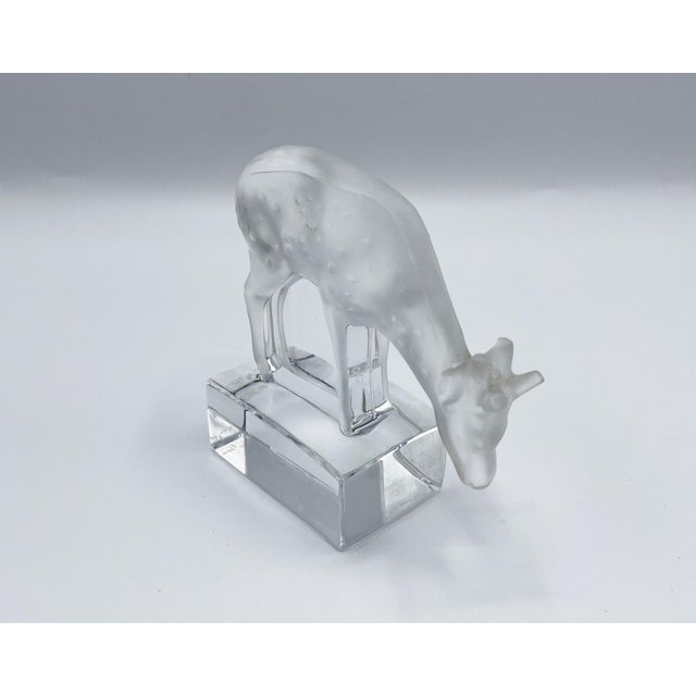 1970s Daim Sculpture in Frosted Glass by René Lalique for Lalique, 1970s For Sale - Image 5 of 13