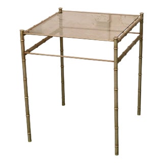 Faux Bamboo End Table For Sale