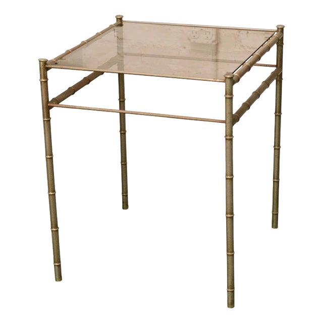Faux Bamboo End Table For Sale