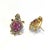 Bochic "Orient" Vintage Ruby & White Topaz Turtle Earrings Set 18K Gold & Silver, A Pair For Sale - Image 18 of 18