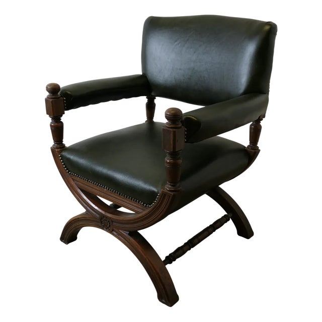 19th Century X Framed Desk Chair For Sale