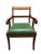 Neoclassical Revival Armchair with Green Leather Seat Europe, mid-20th century Elegant neoclassical-inspired armchair with...