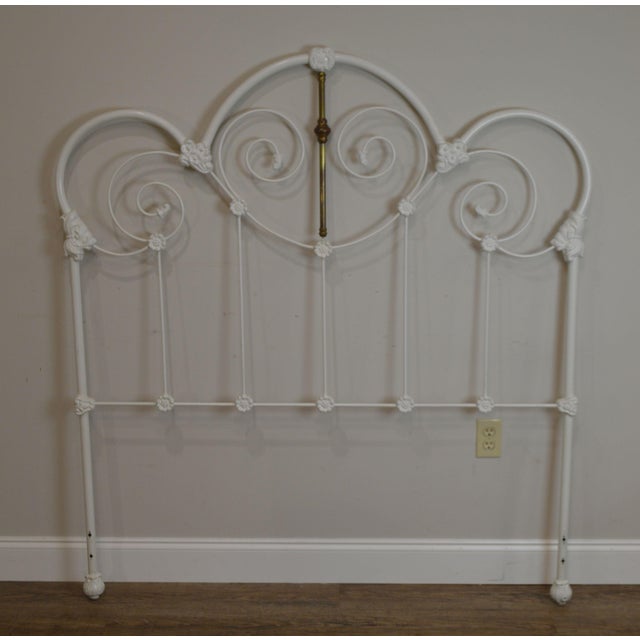 Victorian Style White Painted Iron Full Size Headboard Chairish