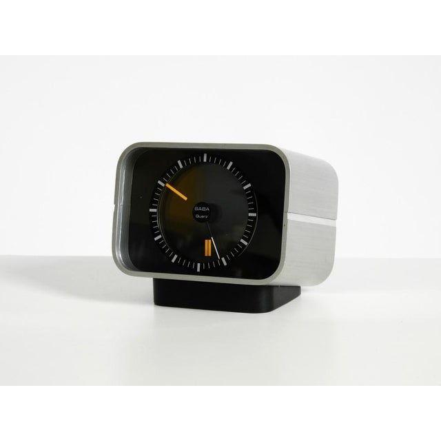 Metal Table Clock with Aluminum Housing from SABA, 1975 For Sale - Image 7 of 18