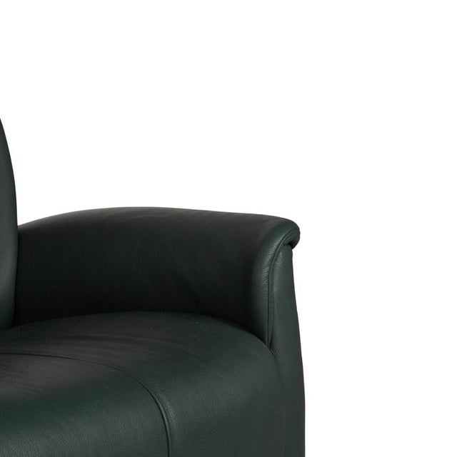 Animal Skin Cumuly 3-Seater Sofa in Dark Green Leather from Himolla For Sale - Image 7 of 15