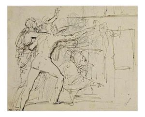 Unknown, Male Figures, Drawing, Early 20th Century